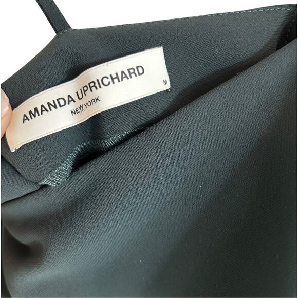 AMANDA UPRICHARD Revolve Ruffle Shoulder Little Black Dress Evening Size M - Picture 5 of 8